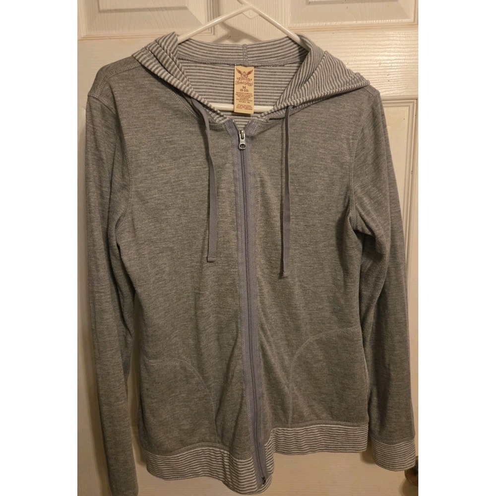 Womens Faded Glory Gray Zip Up Hoodie M 8/10